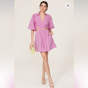 Sinkhai Aulora Cutout Poplin Mini Dress - size Small